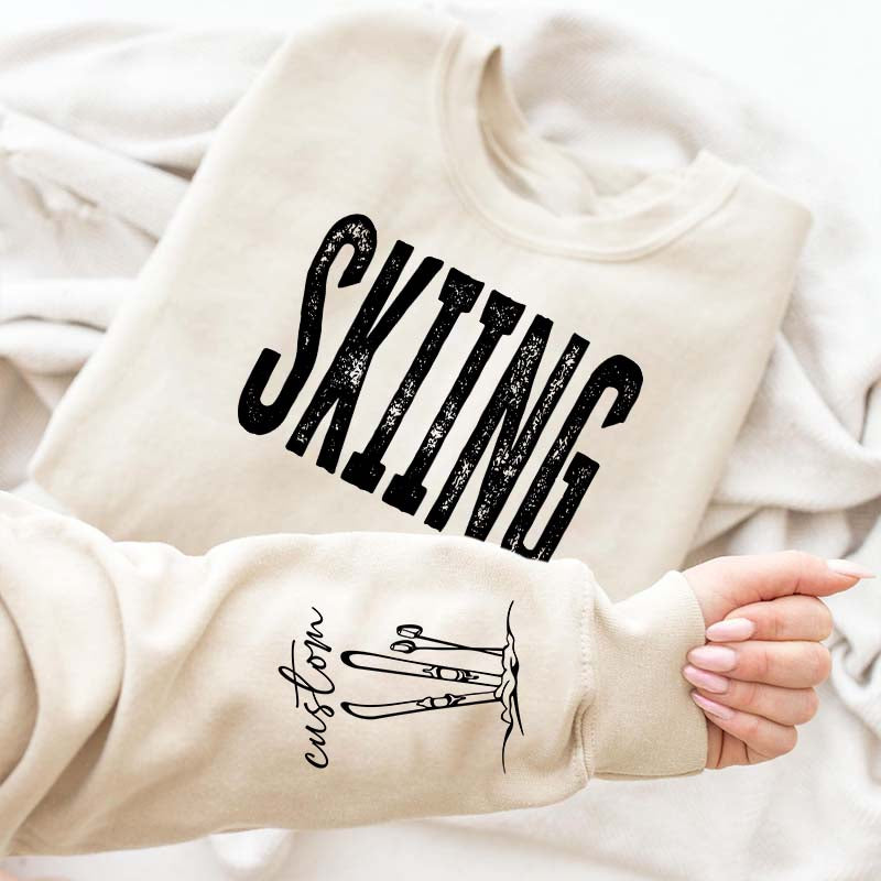 Personalized Skiing Adult Trip Sweatshirt