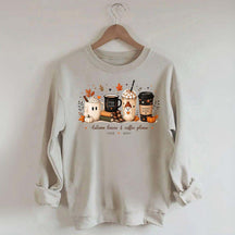 Autumn Leaves and Coffee Please Fall Sweatshirt