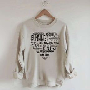 Run Happy Heart Sweatshirt