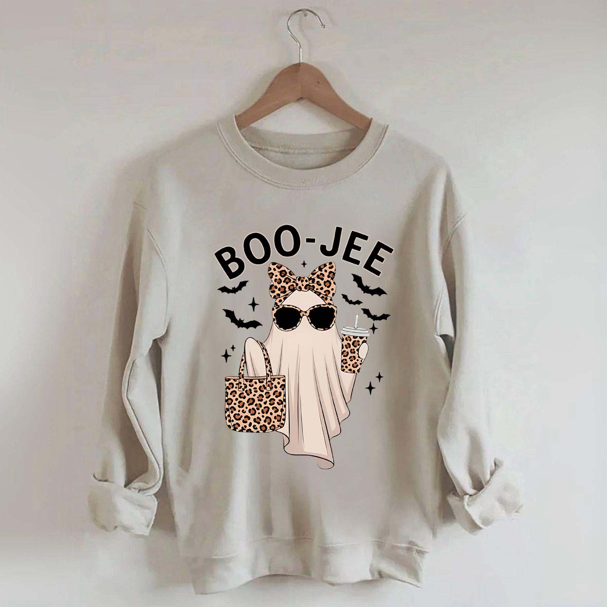 Boo-Jee Ghost Leopard Sweatshirt
