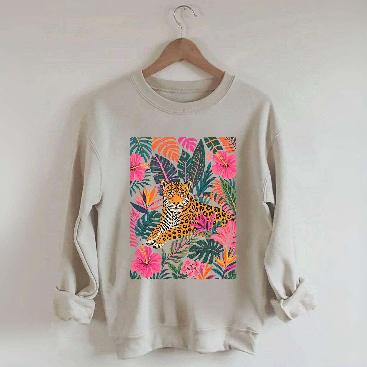 Tiger Floral Jungle Animal Sweatshirt