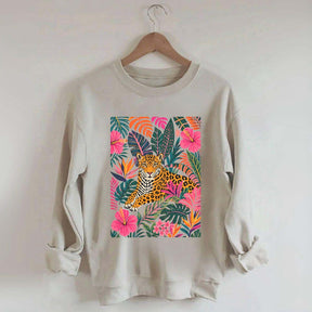 Tiger Floral Jungle Animal Sweatshirt