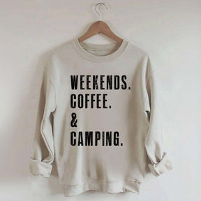 Weekends Coffee & Camping Sweatshirt