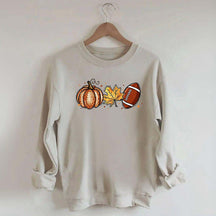 Fall Football Pumpkin Graphic Sweatshirt