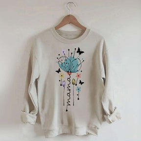 Mama Flower Butterfly Sweatshirt