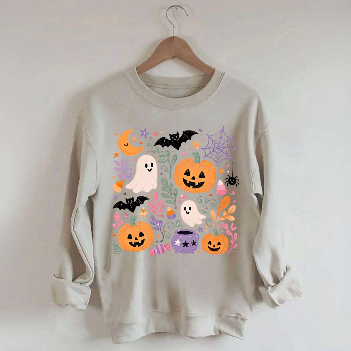 Floral Halloween Fall Spooky Season Sweatshirt