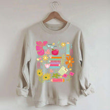 Back to School Bookish Botanical Sweatshirt