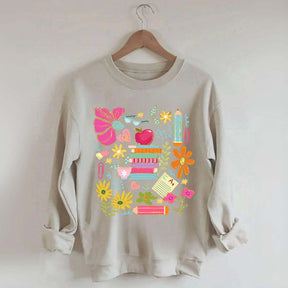 Back to School Bookish Botanical Sweatshirt