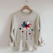 USA 250th Anniversary Floral Sweatshirt