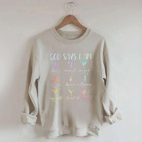Cute God Says I Am Dancer Ballerina Sweatshirt