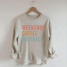 Weekends Coffee Football Sweatshirt
