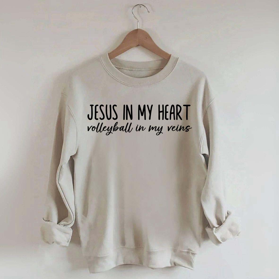Jesus In My Heart Volleyball In My Veins Sweatshirt