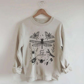 Retro Sad Bug Summer Nature Sweatshirt