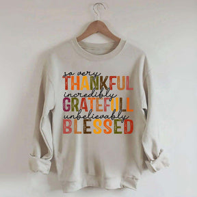 Thankful Grateful Blessed Thanksgiving Sweatshirt