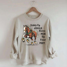 Country Christmas Horse Womens Sweatshirt