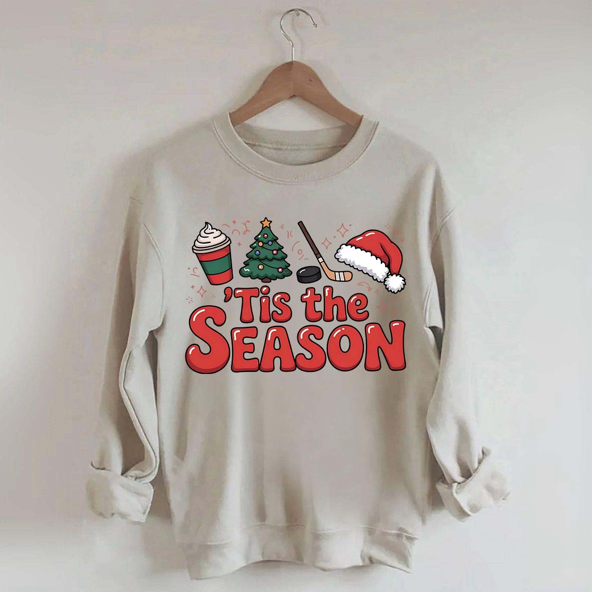Christmas Tis The Season Hockey Sweatshirt