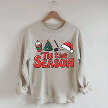 Christmas Tis The Season Hockey Sweatshirt