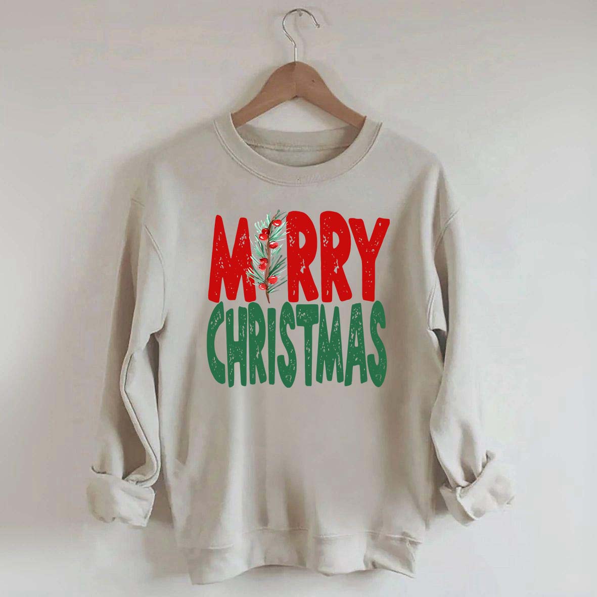 Womens Merry Christmas Sweatshirt