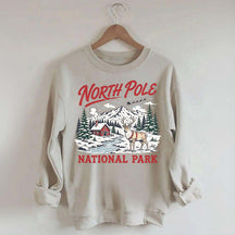 North Pole National Park Retro Christmas Sweatshirt