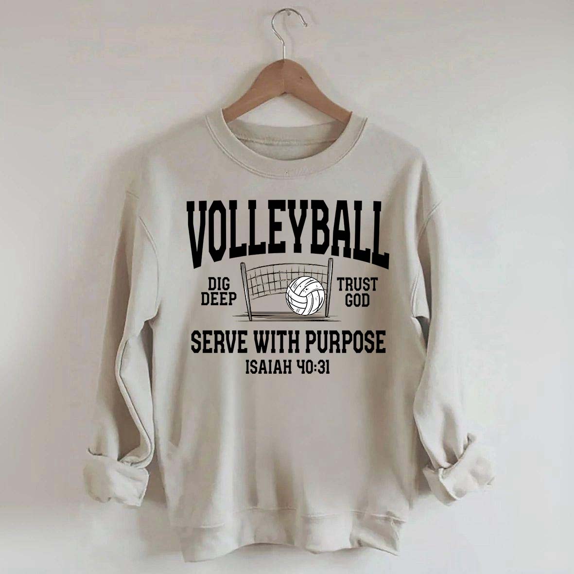 Volleyball Serve with Purpose Coach Sweatshirt