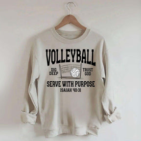 Volleyball Serve with Purpose Coach Sweatshirt