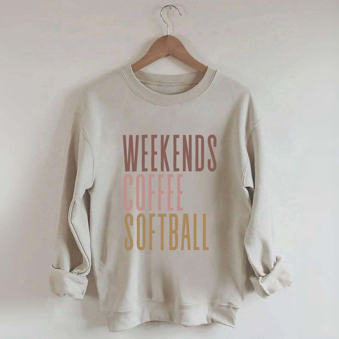 Weekends Coffee Softball Mom Sweatshirt