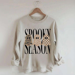 Leopard Ghost Spooky Season Sweatshirt