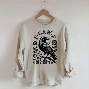 F-Caw-F Wildflowers Black Bird Sweatshirt