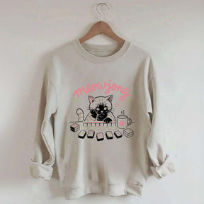 Cute Mahjong Cat Lover Sweatshirt