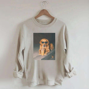 Golden Retriever Drinking Iced Coffee Sweatshirt