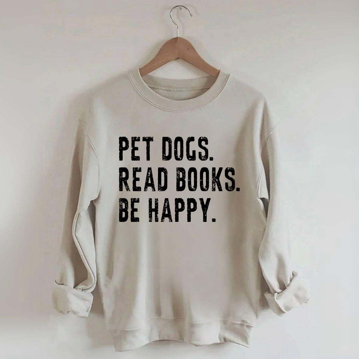 Retro Bookish Reading Books and Dogs Sweatshirt
