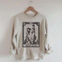 Retro Girls Will Be Girls Witch With Sigarete Sweatshirt