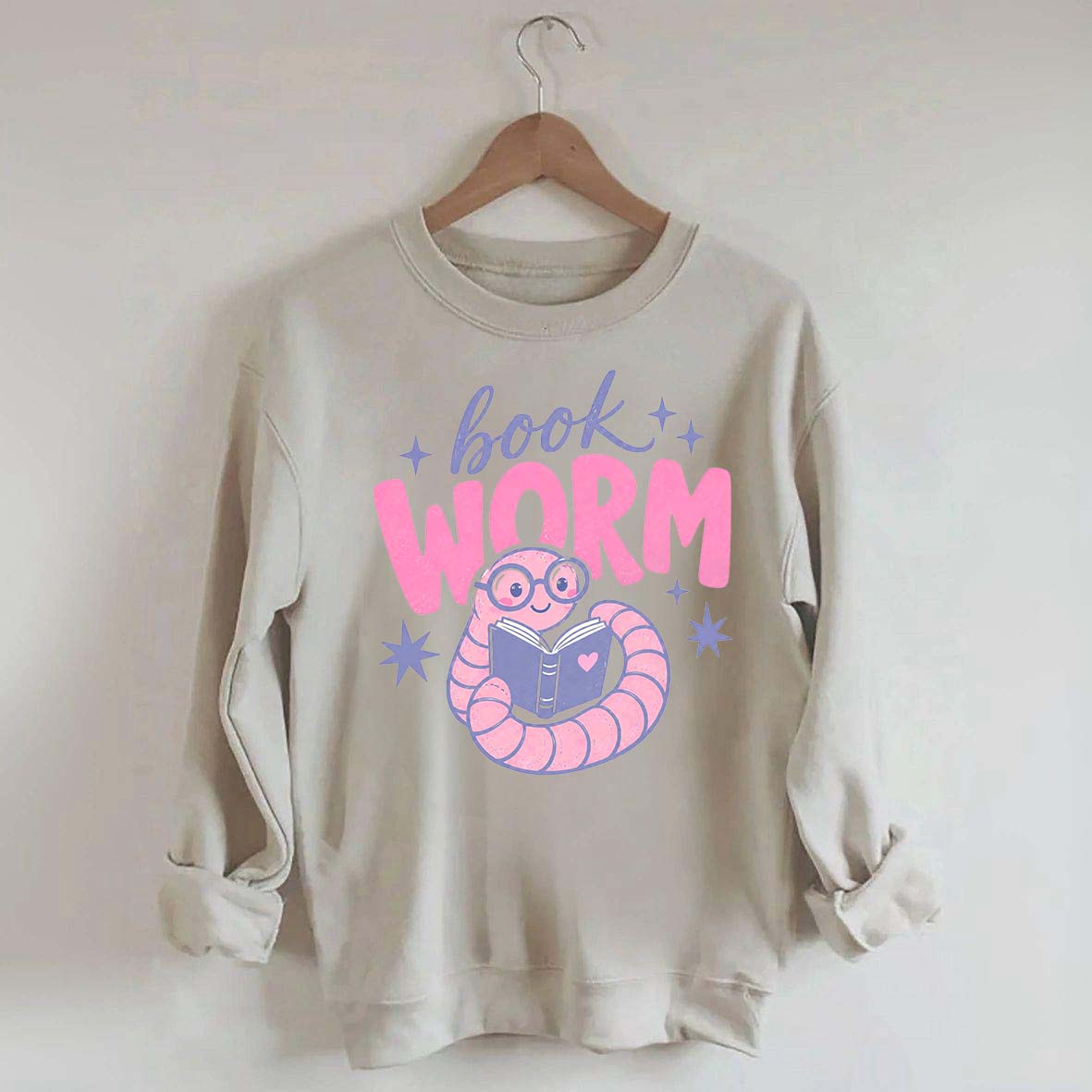 Book Worm Trendy Reading Sweatshirt