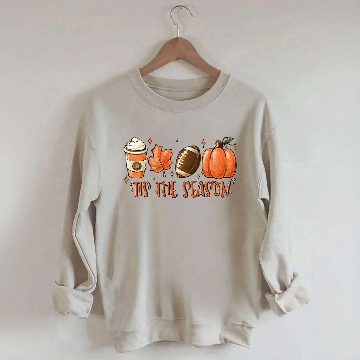 Tis The Season Coffee Football Sweatshirt