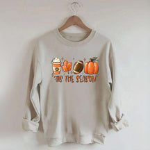 Tis The Season Coffee Football Sweatshirt