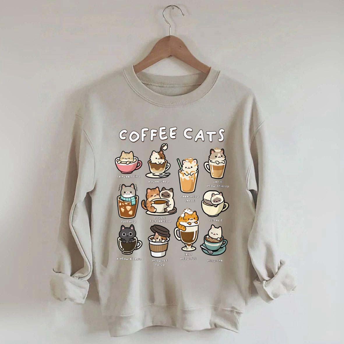 Coffee Cats Caffeine Club Sweatshirt