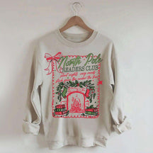 North Pole Readers Club Coquette Christmas Book Sweatshirt