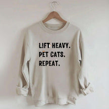 Funny Weight Lifting Cats Sweatshirt