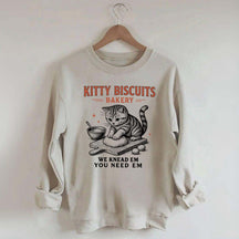 Sourdough Bread Kitty Biscuit Sweatshirt