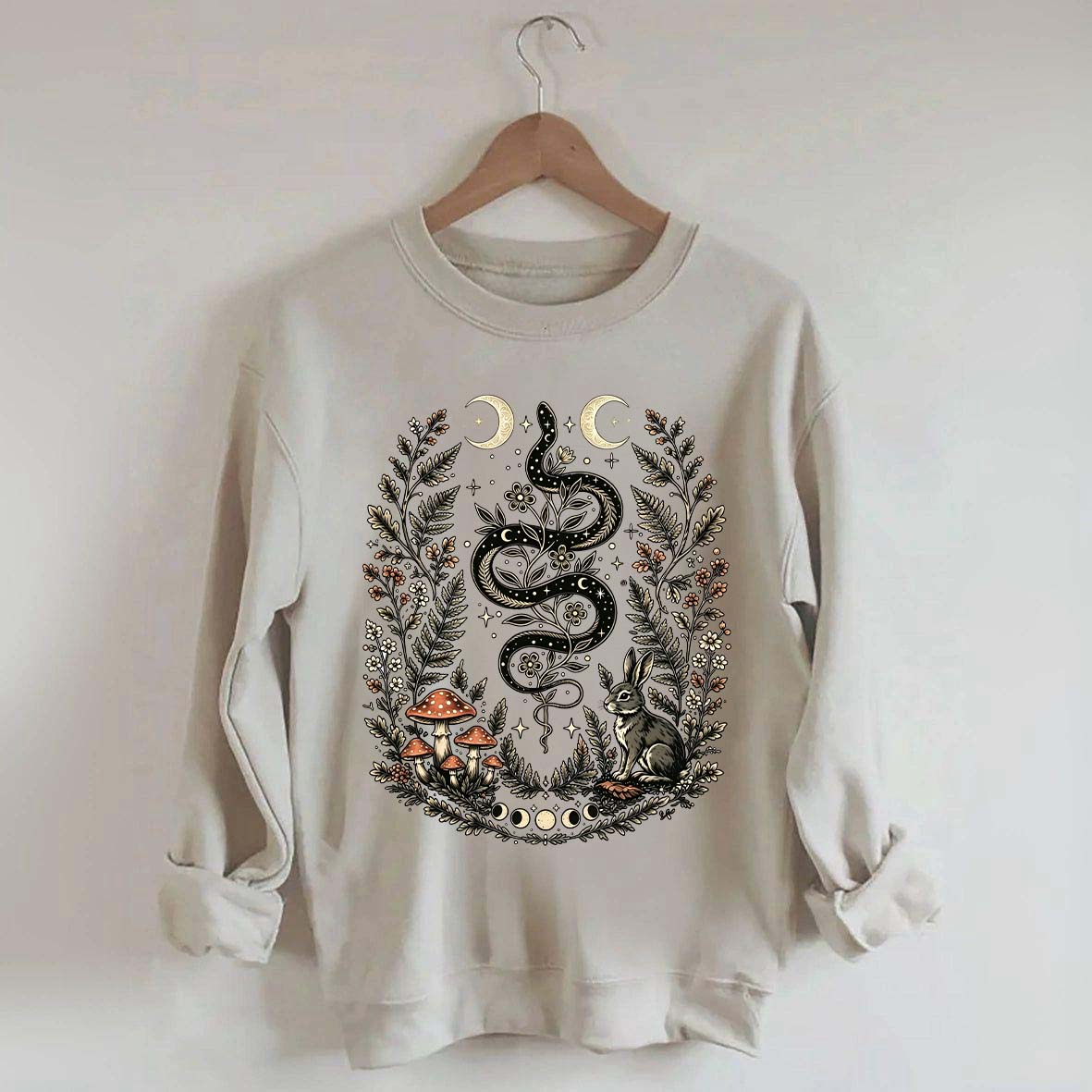 Celestial Floral Celestial Floral Snake Moon Sweatshirt