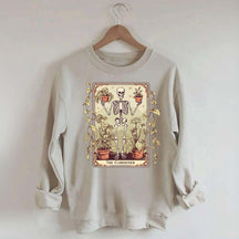 Gardener Skeleton Lover Tarot Card Sweatshirt
