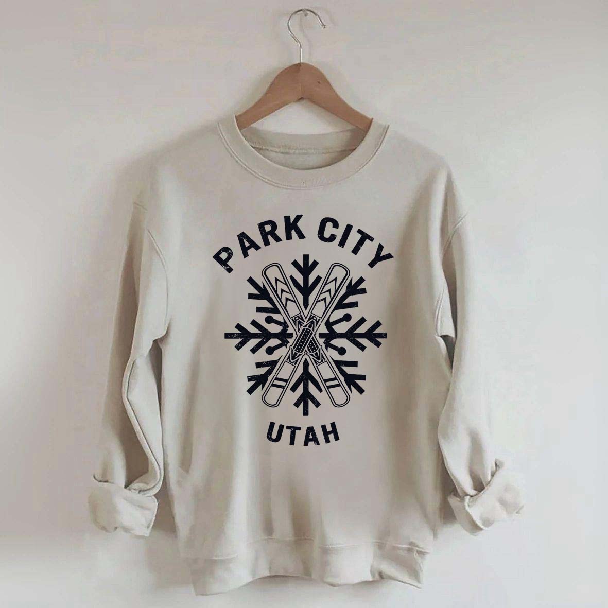 Park City Utah Snowflakes Ski Sweatshirt