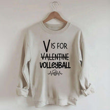 V is for Valentine Volleyball Sweatshirt