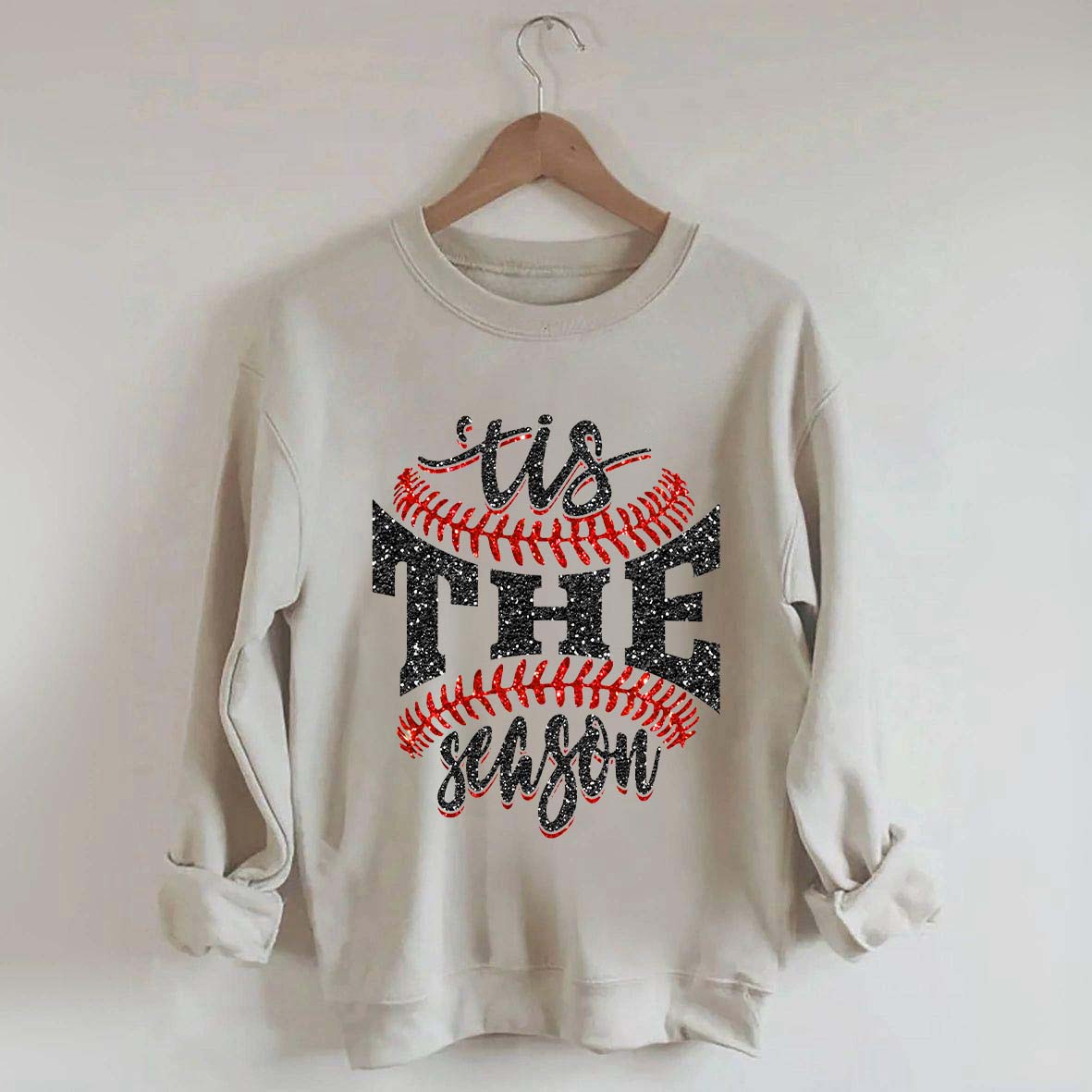Tis The Season Baseball Sports Game Day Sweatshirt