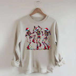 Dancing Skeleton Christmas Lights Sweatshirt