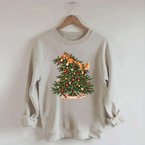 Christmas Tree Dogs Cute Sweatshirt