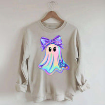 Shimmering  Iridescent Glitter Ghost Sweatshirt
