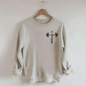 Lift Heavy Pray Hard Religious Gym Sweatshirt