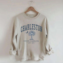Retro Charleston South Carolina Palm Tree Sweatshirt