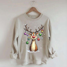 Cute Merry Christmas Vintage Reindeer Sweatshirt